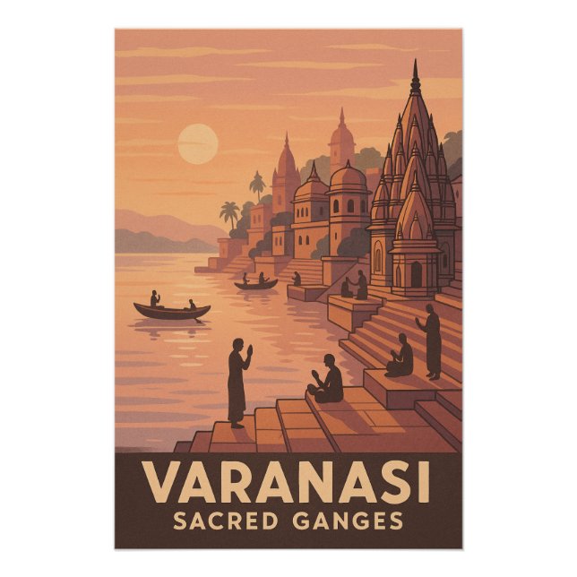 Póster Varanasi - Ganges Sagradas (Frente)
