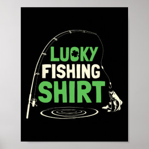 Poster Varas de Pesca Sortudas Pescador Engraçado Present
