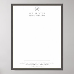 Poster Variante imprimível timbrada moderna