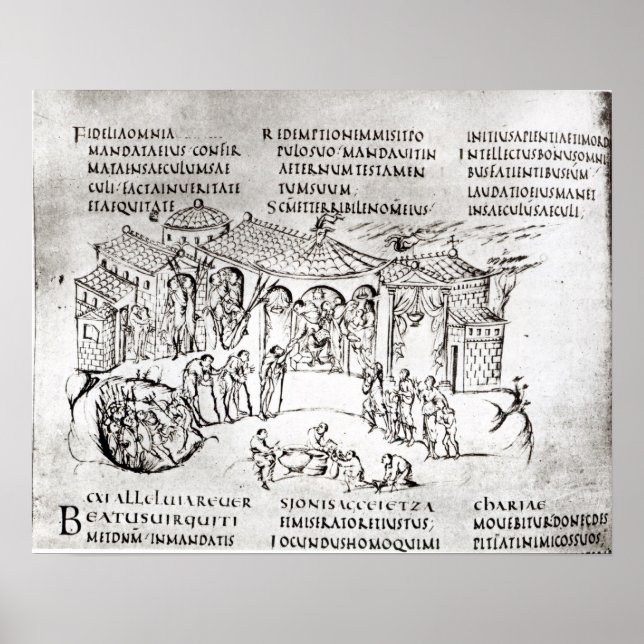 Póster Várias cenas ilustrando um salmo (Frente)