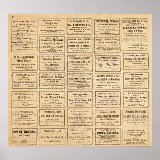 Póster Vários anúncios de petróleo (Frente)
