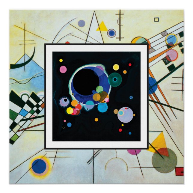 Póster Vários círculos na composição VIII por Kandinsky (Frente)