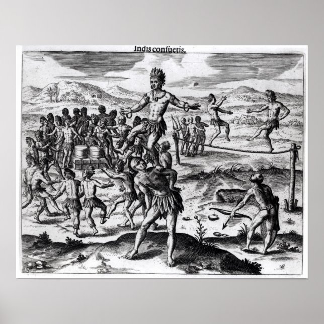 Póster Vários Jogos Indianos, de 'Americae' (Frente)