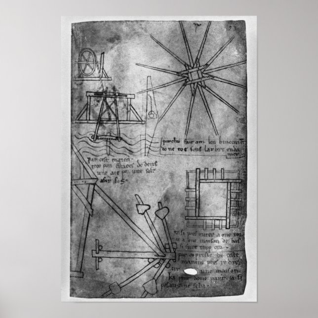 Poster Vários motores e instrumentos (Frente)