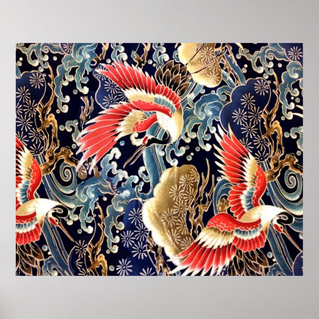 Poster VARREDURAS, ONDAS, FLORES DE PRIMAVERA Japoneses (Frente)