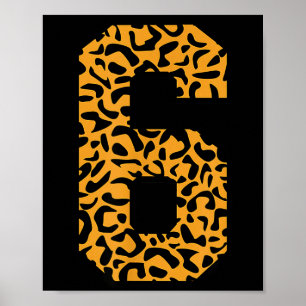 Poster Varsity Six Número Correspondente Esportes de Equi