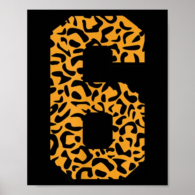 Poster Varsity Six Número Correspondente Esportes de Equi (Frente)