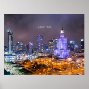 Poster Varsóvia, fotografia de linha do horizonte Polônia