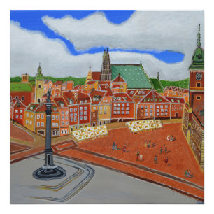 Póster Varsóvia Old Town Poster
