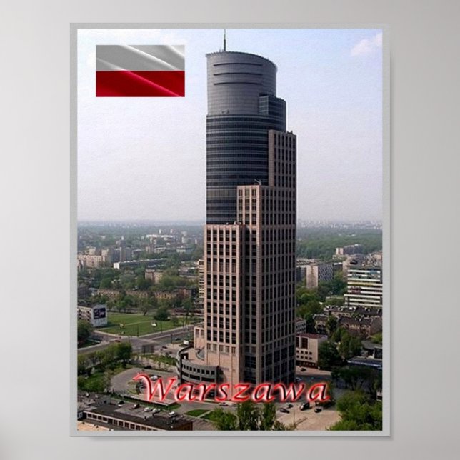 Poster Varsóvia - Torre Comercial - Polônia - (Frente)