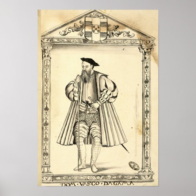 Póster Vasco da Gama das "Lendas da Índia" (Frente)