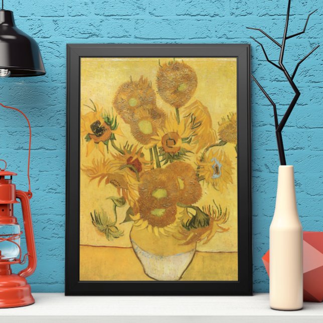 Póster Vase com 15 Girassóis por Vincent van Gogh (Criador carregado)