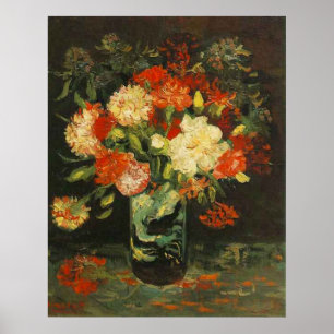 Poster Vase com Cravos Vincent van Gogh