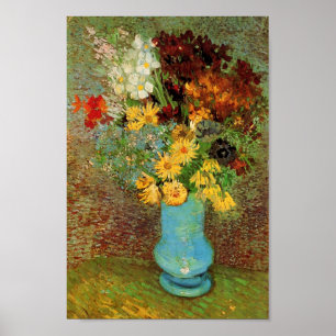 Póster Vase com Daisies e Anemones Van Gogh Fine Art