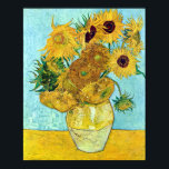 Poster Vase Com Doze Girassóis Por Vincent Van Gogh<br><div class="desc">Tanto quanto sei,  estas imagens estão em dominio público e acreditam ser livres de usar sem restrições nos EUA. Por favor,  entre em contato comigo se você descobrir que qualquer uma dessas imagens não está no Dominio público.</div>