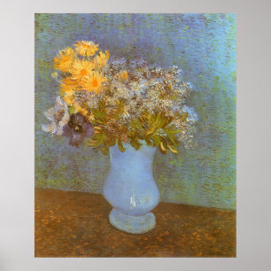 Poster Vase com Lilacs, Daisies e Anemones por Van Gogh