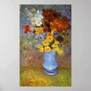 Poster Vase com margaridas e anêmonas - Van Gogh