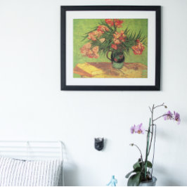 Póster Vase com Oleanders e Livros de Vincent van Gogh