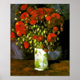 Póster Vase com papagaios vermelhos Van Gogh de arte