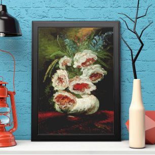 Póster Vase com Peonies por Vincent van Gogh