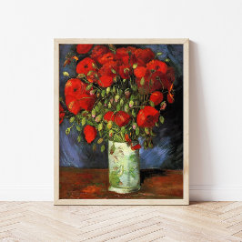 Póster Vase com Poppies Vermelhos | Vincent Van Gogh