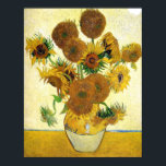 Póster Vase Com Quinze Girassóis Por Vincent Van Gogh<br><div class="desc">Tanto quanto sei,  estas imagens estão em dominio público e acreditam ser livres de usar sem restrições nos EUA. Por favor,  entre em contato comigo se você descobrir que qualquer uma dessas imagens não está no Dominio público.</div>