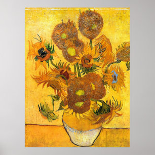 Póster Vase com Quinze Girassóis por Vincent van Gogh