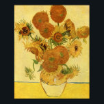 Póster Vase com Quinze Girassóis, Van Gogh Fine Art<br><div class="desc">Vida Estática: Vase com Quinze Girassóis, Vincent van Gogh. Arles, agosto de 1888. Óleo na canvas, 93 x 73 cm. National Gallery, Londres. F 454, JH 1562 Vincent Willem van Gogh (30 de março de 1853 - 29 de julho de 1890) foi um artista Poste-impressionista neerlandês. Algumas de suas pinturas...</div>
