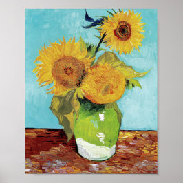 Poster Vase com Três Girassóis por Vincent Van Gogh