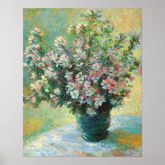 Póster Vase das Flores de Belas Artes Claude Monet de Bel (Frente)