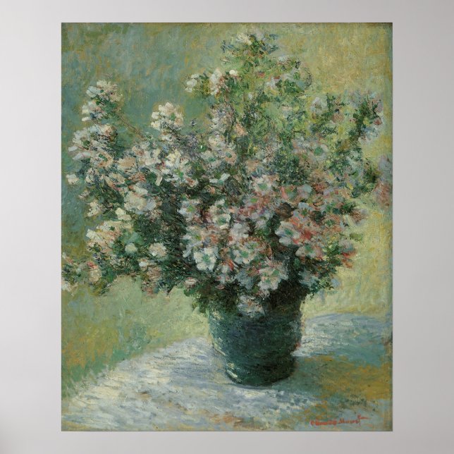 Póster Vase das Flores por Claude Monet (Frente)