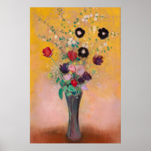 Poster Vase das flores por Odilon Redon