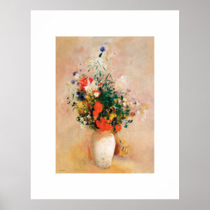 Poster Vase das flores por Odilon Redon