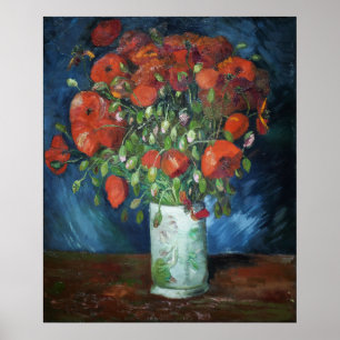 Poster Vase de Van Gogh com Poppies