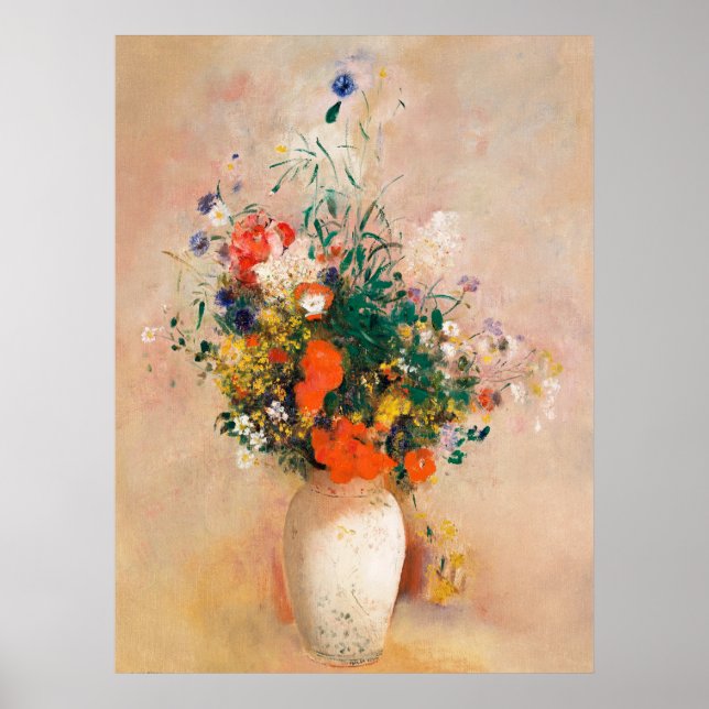 Poster Vase of Flowers (Pink Background) (1906) apresenta (Frente)