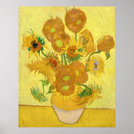 Poster Vase with fifteen sunflowers by Vincent Van Gogh 