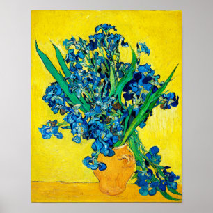 Poster Vase with Irises, Van Gogh