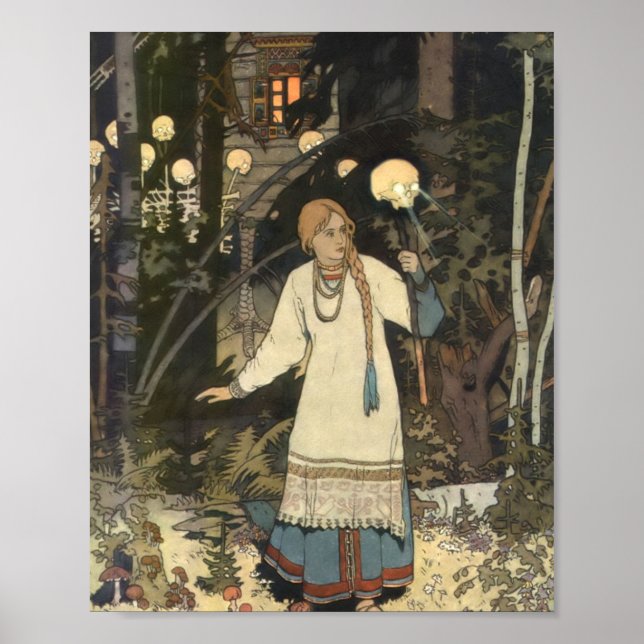 Poster Vasilisa a Bela na Cabeça de Baba Yaga - I (Frente)