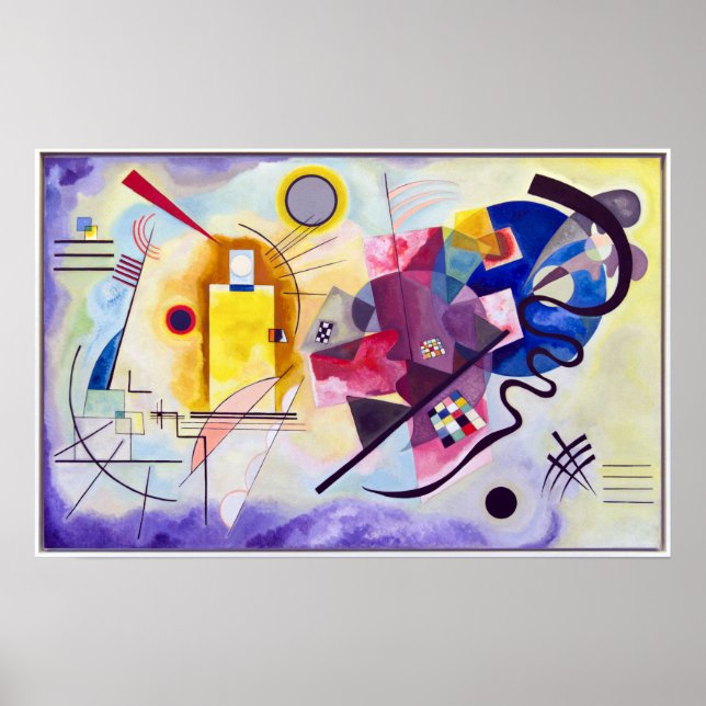 Póster Vasily Kandinsky Amarelo-vermelho-azul (Frente)