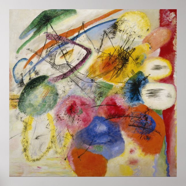 Poster Vasily Kandinsky - Linhas Pretas (Frente)