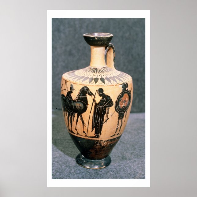 Póster Vaso Attico de figura Negra, século 5 a.C. (Frente)
