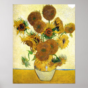 Póster Vaso com os quinze girassóis por Vincent van Gogh