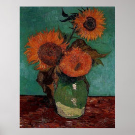 Poster vaso com três girassóis, van Gogh