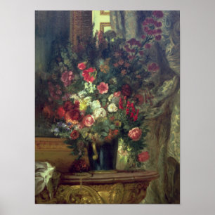 Poster Vaso das flores em um console, 1848-49