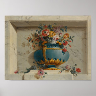 Poster Vaso das flores em uma ameia