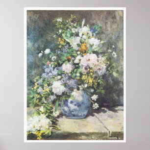 Póster Vaso das flores, Pierre-Auguste Renoir 1886