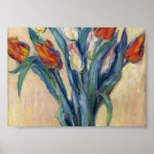Póster Vaso das tulipas - Claude Monet