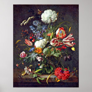 Póster vaso de flor daqui até janeiro Davidsz. de Heem