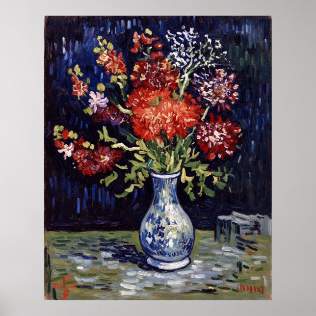 Poster Vaso de Flores de Van Gogh (Frente)