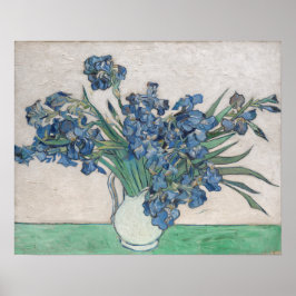 Poster Vaso de Íris Roxas de Van Gogh Pintura Floral